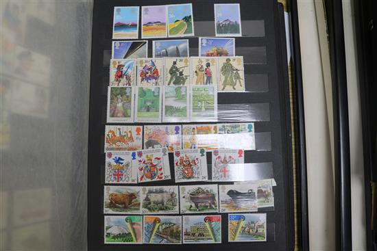 A collection of mint GB stamps and First Day Covers